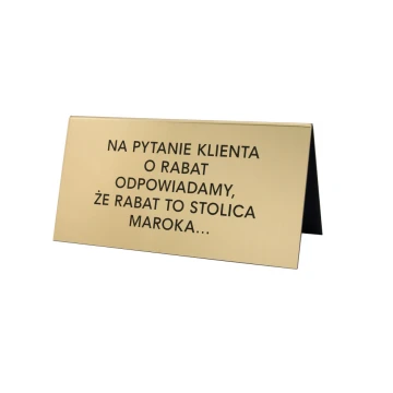 Stojaki informacyjne z dowolnym tekstem - wymiary: 195x100mm - ST026