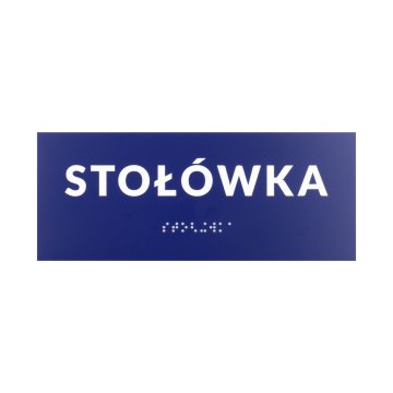 Stołówka - tabliczka na drzwi lub ścianę z pismem Braille'a - wym. 200x80mm - TAB559