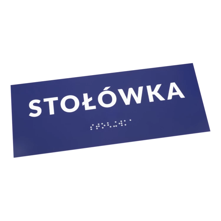 Stołówka - tabliczka na drzwi lub ścianę z pismem Braille'a - wym. 200x80mm - TAB559