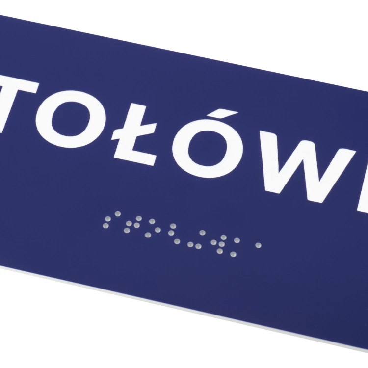 Stołówka - tabliczka na drzwi lub ścianę z pismem Braille'a - wym. 200x80mm - TAB559