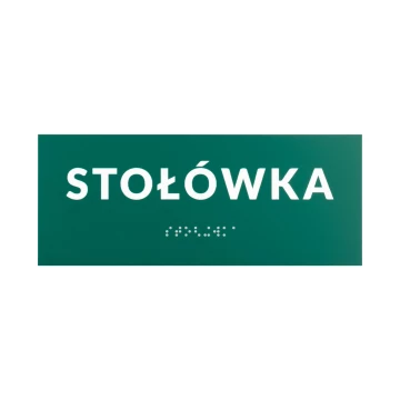 Stołówka - tabliczka na drzwi lub ścianę z pismem Braille'a - wym. 200x80mm - TAB562
