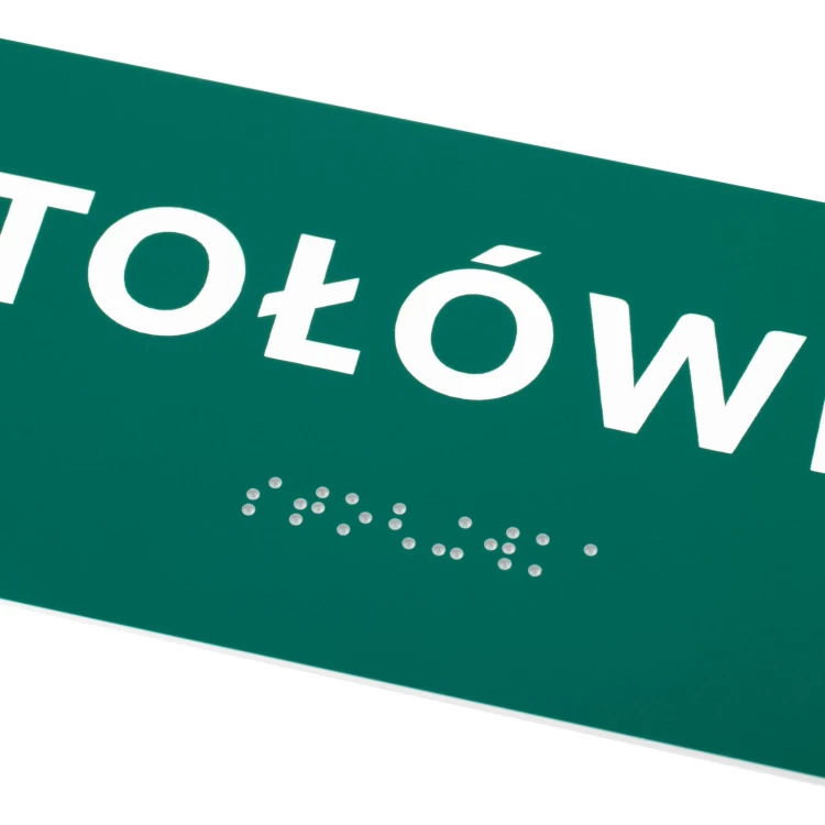 Stołówka - tabliczka na drzwi lub ścianę z pismem Braille'a - wym. 200x80mm - TAB562