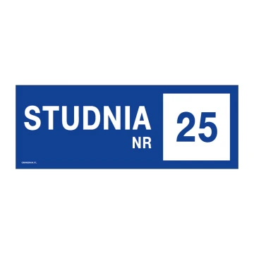 Studnia - tabliczka informacyjna - wym. 400x150mm - PVC - druk UV - TAB230