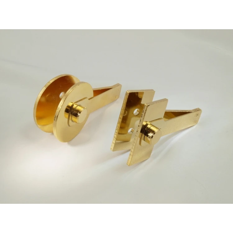 Suchy Stempel Just - Gold & Wood - ekskluzywny stempel biurkowy z podstawką drewnianą
