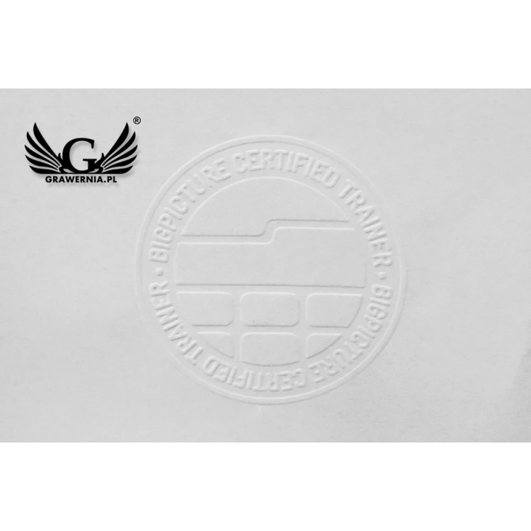 Suchy Stempel Shiny - odbicie okrągłe 40mm lub 50mm - stempel biurkowy z nóżkami