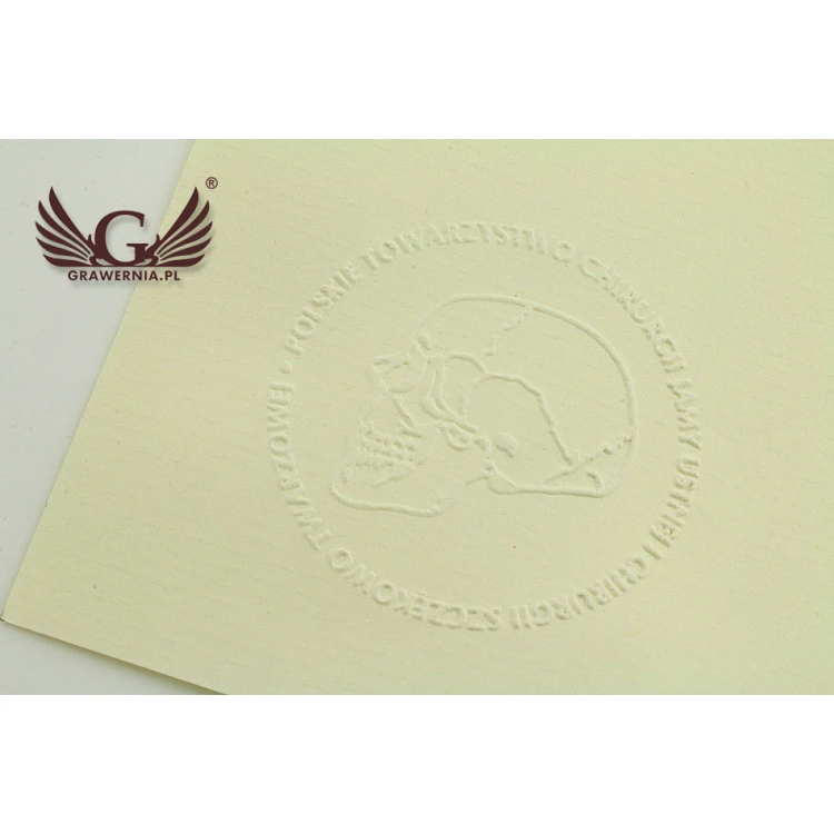 Suchy Stempel Trodat - odbicie okrągłe 40mm lub 50mm - stempel biurkowy z nóżkami