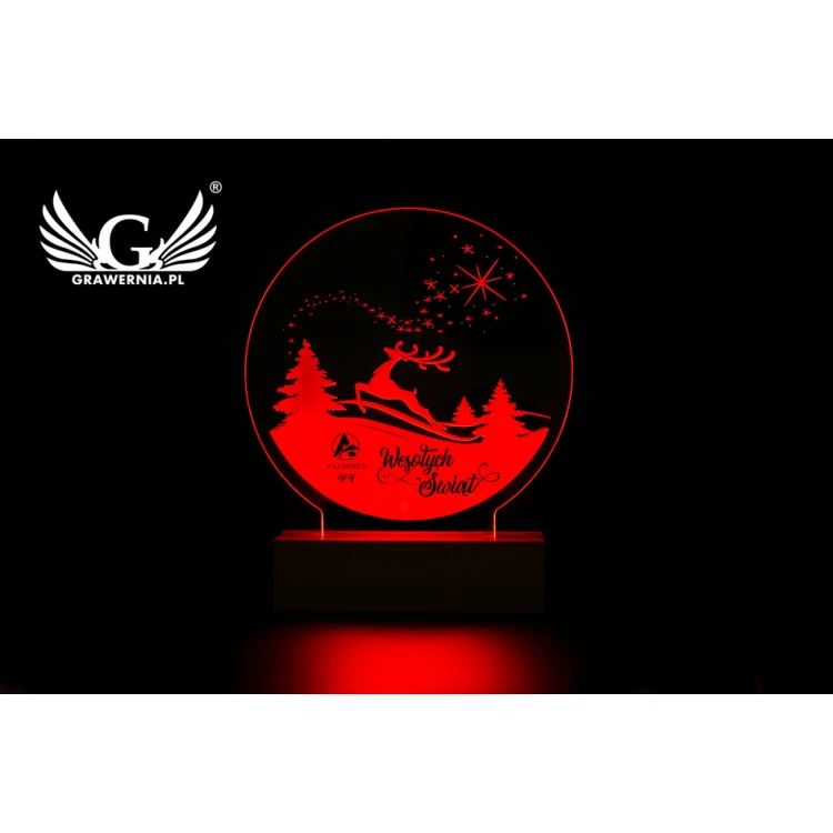Świąteczna Lampa LED RGB sterowana z pilota - L3D002