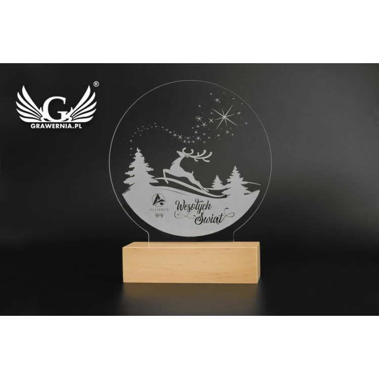 Świąteczna Lampa LED RGB sterowana z pilota - L3D002
