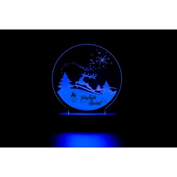 Świąteczna Lampa LED RGB sterowana z pilota - L3D002