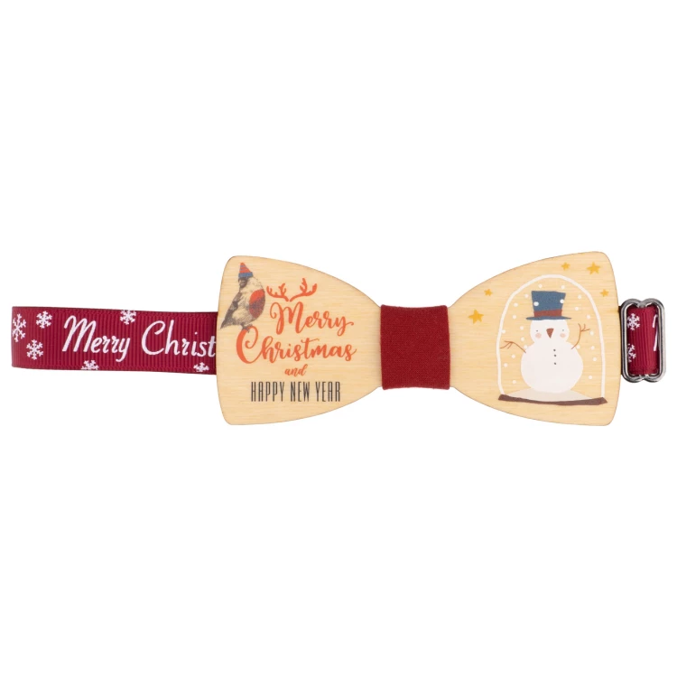 Mucha świąteczna z drewna - Merry Christmas - wym. 105x45mm - MDR069
