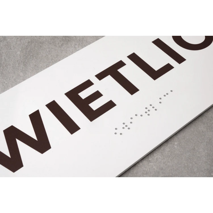 Świetlica - tabliczka na drzwi lub ścianę z pismem Braille'a - wym. 310x100mm - PVC - druk UV - TAB286