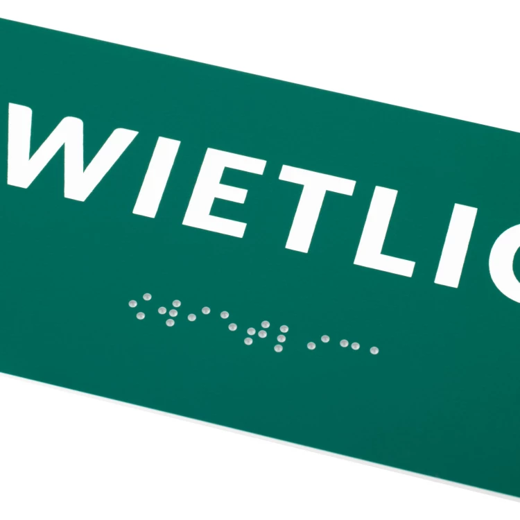 Świetlica - tabliczka na drzwi lub ścianę z pismem Braille'a - wym. 200x80mm - TAB564