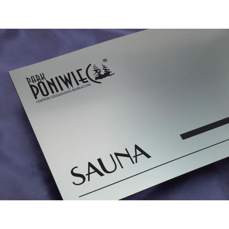 System szyldów - opracowanie graficzne szyldów i tabliczek dla hotelu, biura, restauracji - SZ177