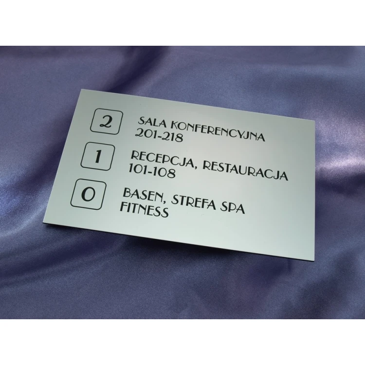 System szyldów - opracowanie graficzne szyldów i tabliczek dla hotelu, biura, restauracji - SZ177