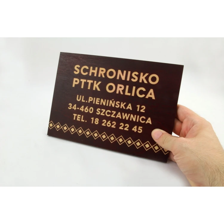System szyldów - opracowanie graficzne szyldów i tabliczek dla schroniska, hotelu, restauracji - SZ178