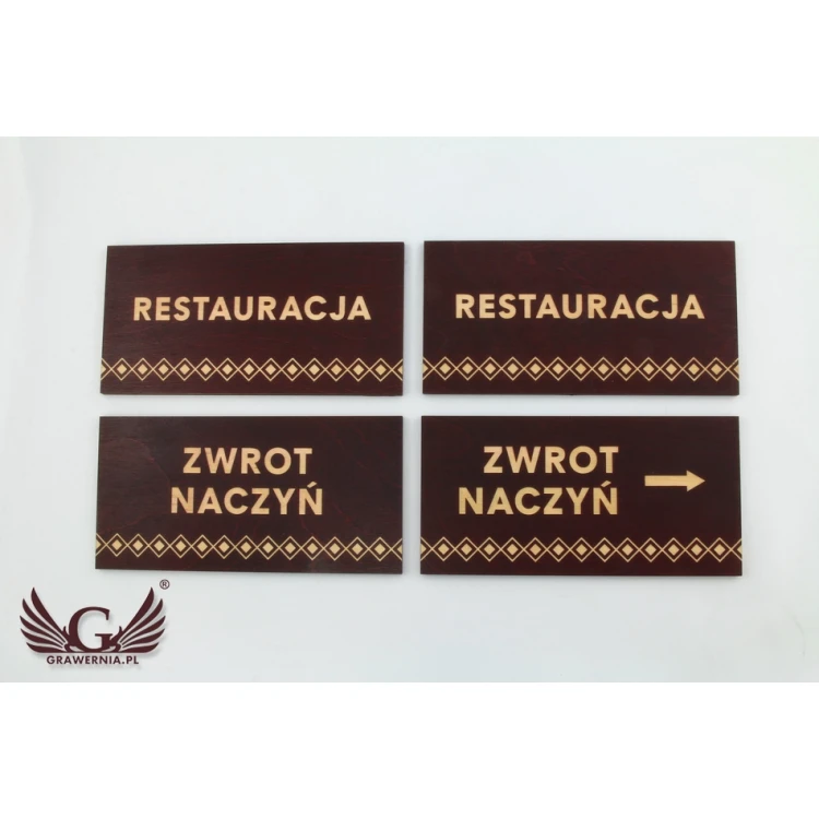 System szyldów - opracowanie graficzne szyldów i tabliczek dla schroniska, hotelu, restauracji - SZ178