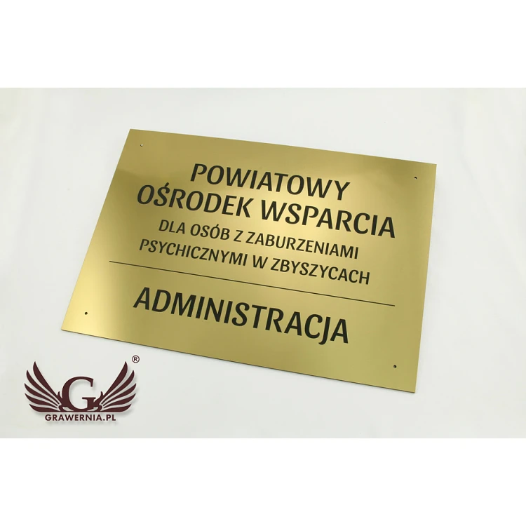 System szyldów - opracowanie graficzne szyldów i tabliczek dla szpitala, ośrodka pomocy, urzędu - SZ179