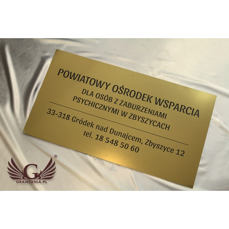 System szyldów - opracowanie graficzne szyldów i tabliczek dla szpitala, ośrodka pomocy, urzędu - SZ179