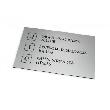 System szyldów - opracowanie graficzne szyldów i tabliczek dla hotelu, biura, restauracji - SZ177