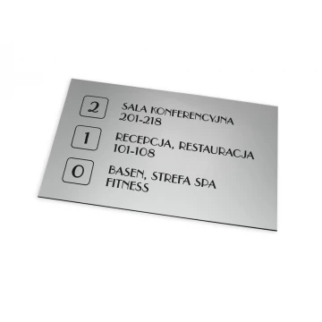 System szyldów - opracowanie graficzne szyldów i tabliczek dla hotelu, biura, restauracji - SZ177