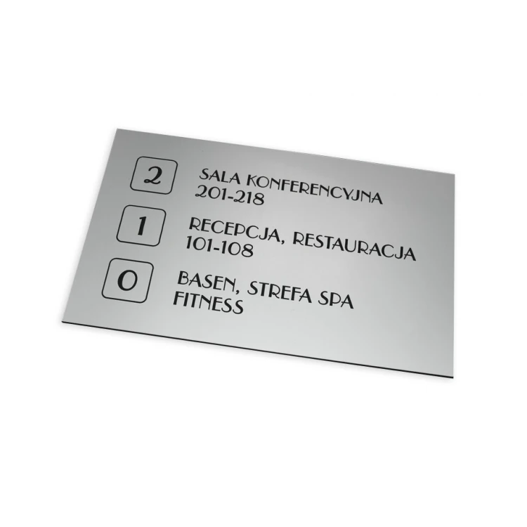 System szyldów - opracowanie graficzne szyldów i tabliczek dla hotelu, biura, restauracji - SZ177