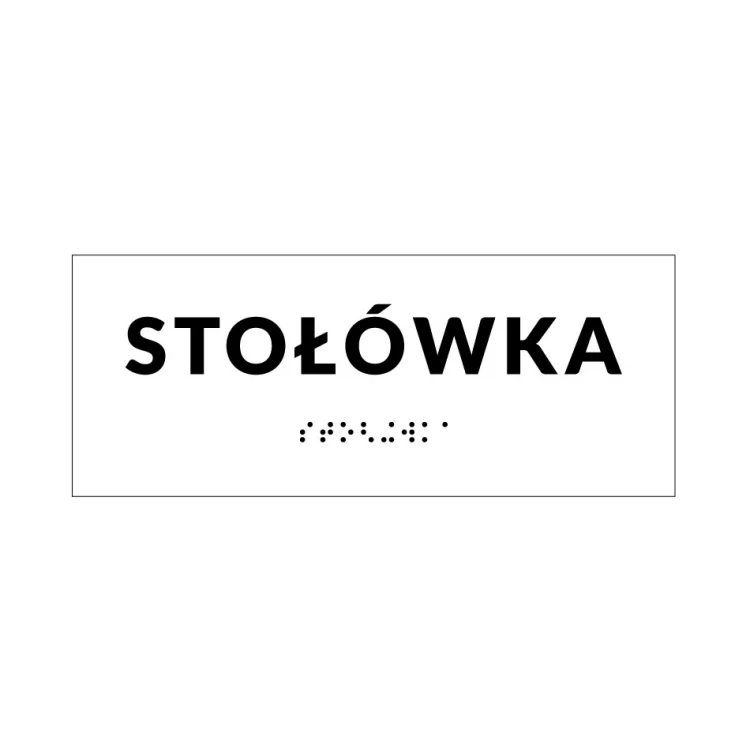 System tabliczek z pismem Braille'a dla szkół - wym. 200x80mm - PCW twarde - DECO WHITE - TAB341 