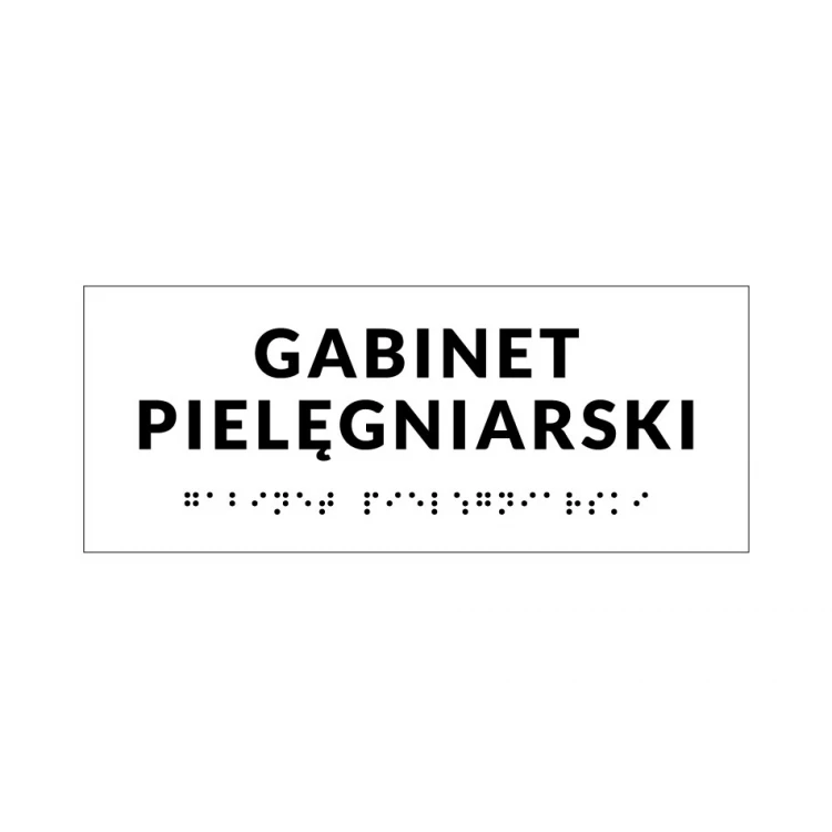 System tabliczek z pismem Braille'a dla szkół - wym. 200x80mm - PCW twarde - DECO WHITE - TAB415
