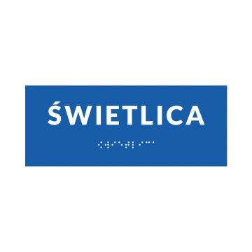 System tabliczek z pismem Braille'a dla szkół - wym. 200x80mm - PCW twarde - DECO BLUE - TAB352