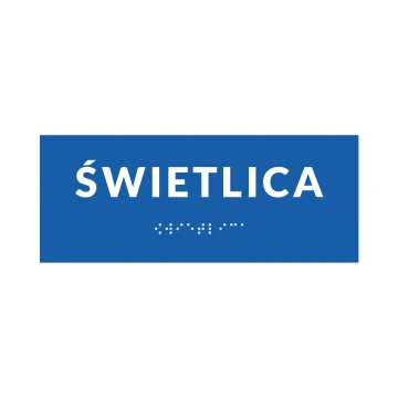 System tabliczek z pismem Braille'a dla szkół - wym. 200x80mm - PCW twarde - DECO BLUE - TAB352