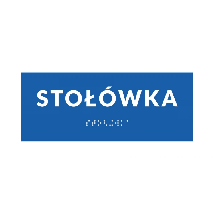 System tabliczek z pismem Braille'a dla szkół - wym. 200x80mm - PCW twarde - DECO BLUE - TAB352