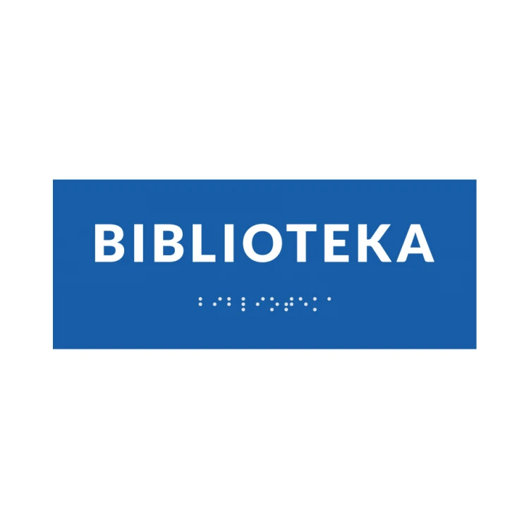 System tabliczek z pismem Braille'a dla szkół - wym. 200x80mm - PCW twarde - DECO BLUE - TAB352