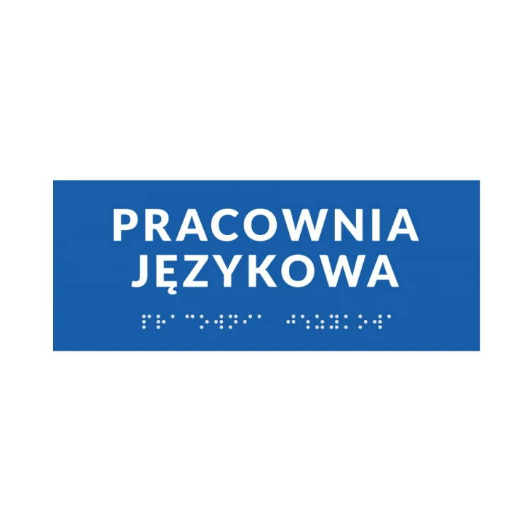System tabliczek z pismem Braille'a dla szkół - wym. 200x80mm - PCW twarde - DECO BLUE - TAB353