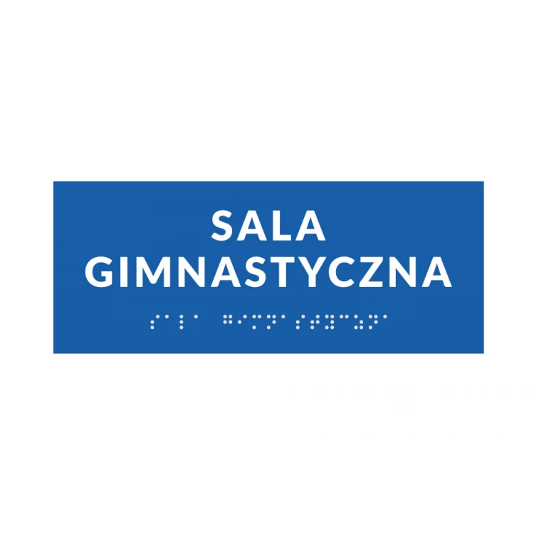 System tabliczek z pismem Braille'a dla szkół - wym. 200x80mm - PCW twarde - DECO BLUE - TAB353
