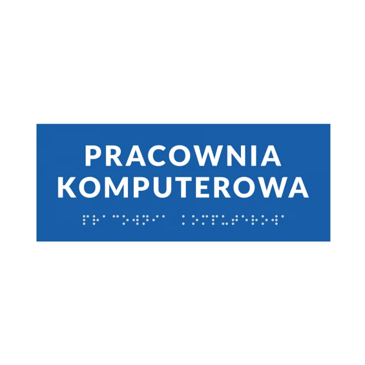 System tabliczek z pismem Braille'a dla szkół - wym. 200x80mm - PCW twarde - DECO BLUE - TAB353