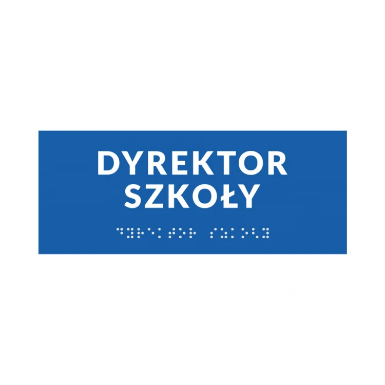 System tabliczek z pismem Braille'a dla szkół - wym. 200x80mm - PCW twarde - DECO BLUE - TAB353