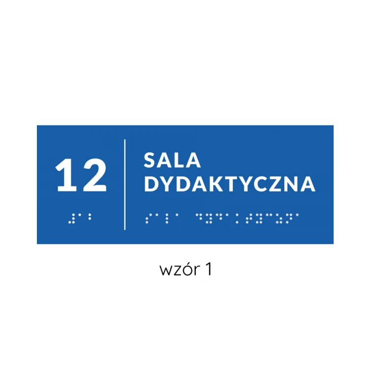 System tabliczek z pismem Braille'a dla szkół - wym. 200x80mm - PCW twarde - DECO BLUE- TAB355