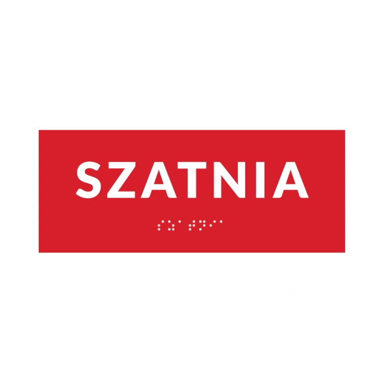 System tabliczek z pismem Braille'a dla szkół - wym. 200x80mm - PCW twarde - DECO RED - TAB363
