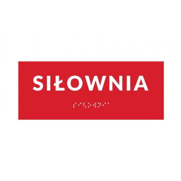 System tabliczek z pismem Braille'a dla szkół - wym. 200x80mm - PCW twarde - DECO RED - TAB363