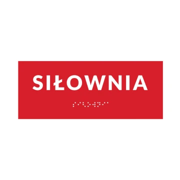 System tabliczek z pismem Braille'a dla szkół - wym. 200x80mm - PCW twarde - DECO RED - TAB363