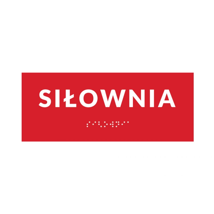 System tabliczek z pismem Braille'a dla szkół - wym. 200x80mm - PCW twarde - DECO RED - TAB363