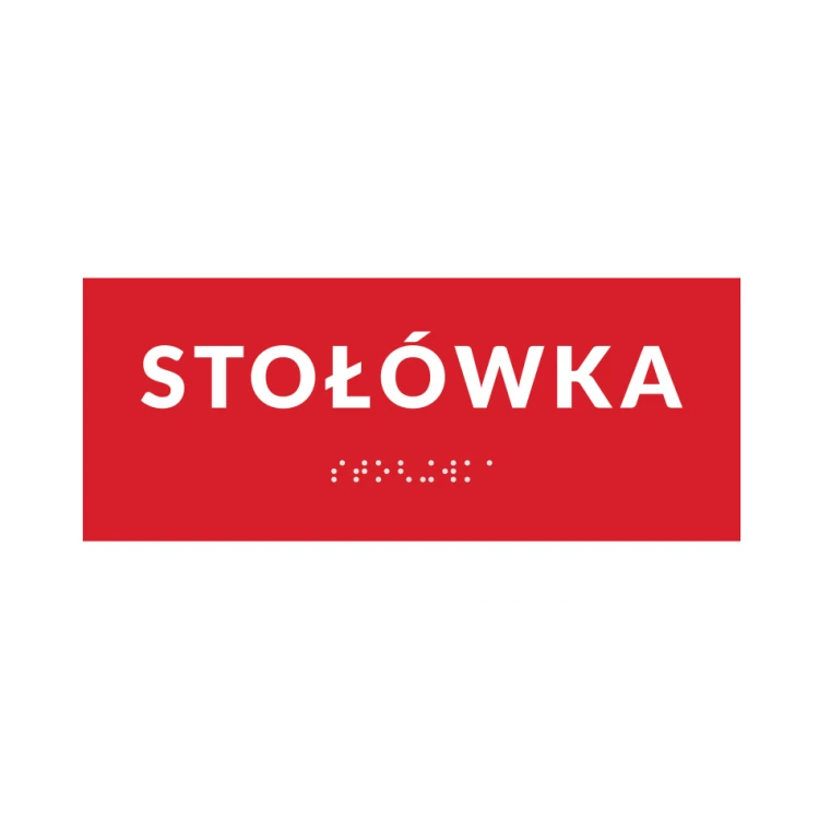 System tabliczek z pismem Braille'a dla szkół - wym. 200x80mm - PCW twarde - DECO RED - TAB363