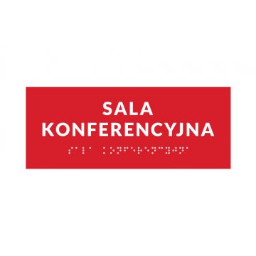 System tabliczek z pismem Braille'a dla szkół - wym. 200x80mm - PCW twarde - DECO RED - TAB364