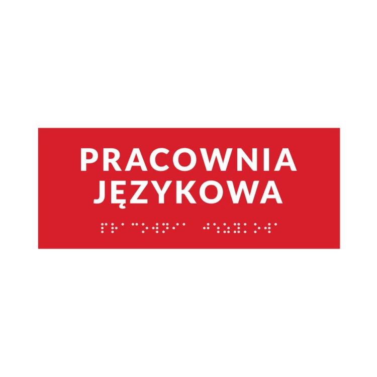 System tabliczek z pismem Braille'a dla szkół - wym. 200x80mm - PCW twarde - DECO RED - TAB364
