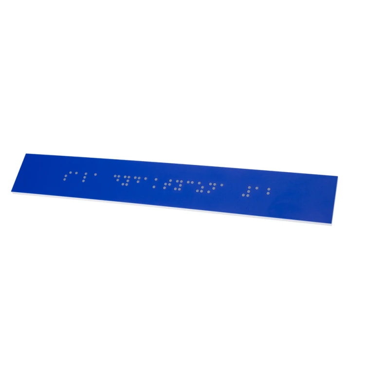 System tabliczek z pismem Braille'a dla szkół - wym. 200x28mm - PCW twarde - DECO BLUE- TAB362