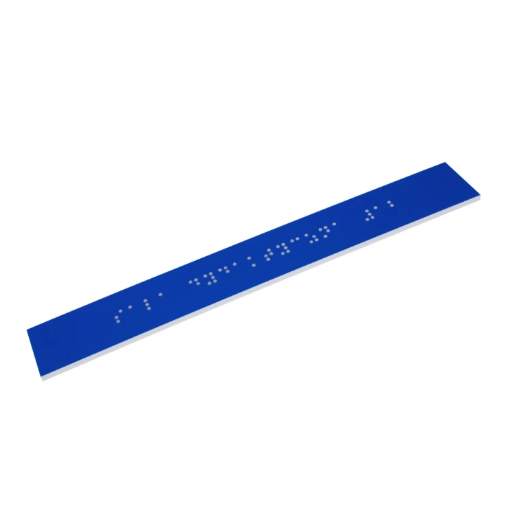 System tabliczek z pismem Braille'a dla szkół - wym. 200x28mm - PCW twarde - DECO BLUE- TAB362
