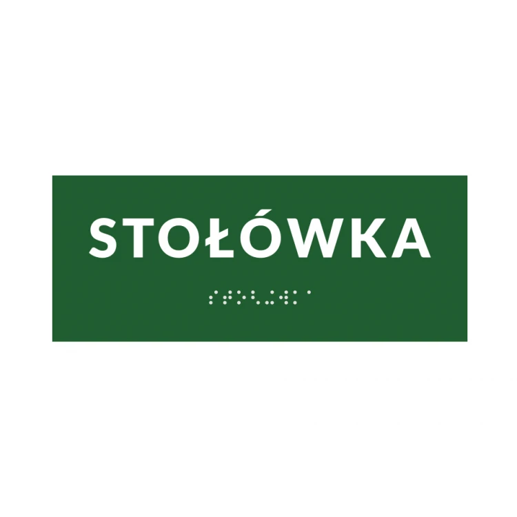 System tabliczek z pismem Braille'a dla szkół - wym. 200x80mm - PCW twarde - DECO GREEN - TAB374