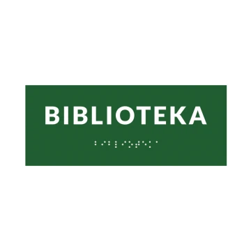 System tabliczek z pismem Braille'a dla szkół - wym. 200x80mm - PCW twarde - DECO GREEN - TAB374