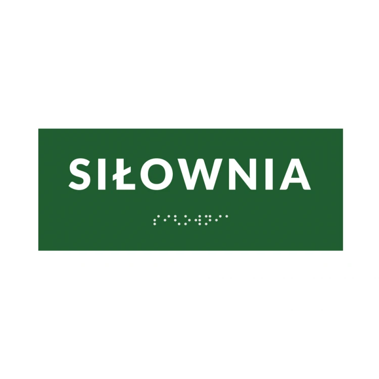System tabliczek z pismem Braille'a dla szkół - wym. 200x80mm - PCW twarde - DECO GREEN - TAB374