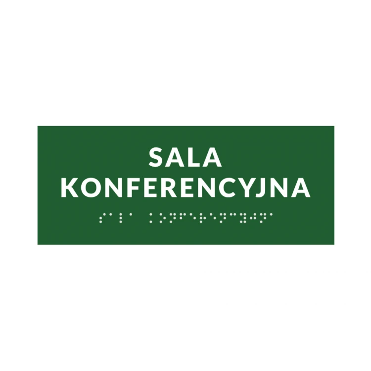 System tabliczek z pismem Braille'a dla szkół - wym. 200x80mm - PCW twarde - DECO GREEN - TAB375