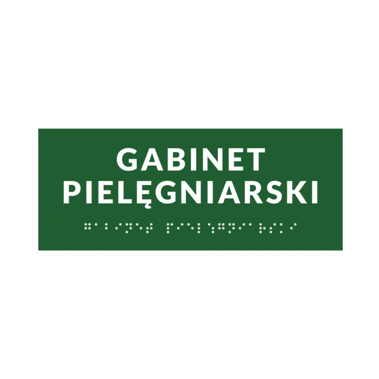 System tabliczek z pismem Braille'a dla szkół - wym. 200x80mm - PCW twarde - DECO GREEN - TAB375
